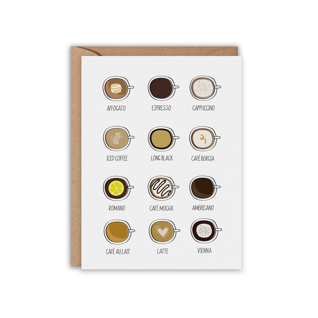 Type of Coffee Card