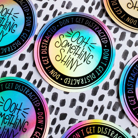 Something Shiny Holographic Vinyl Sticker – Paper Violet Designs