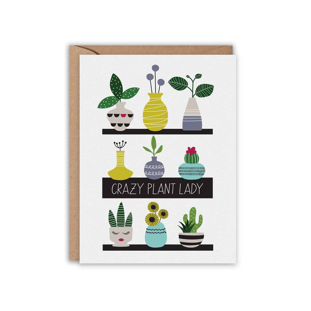 Crazy Plant Lady Greeting Card