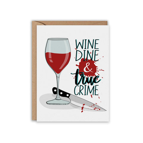 Wine Dine & True Crime Card