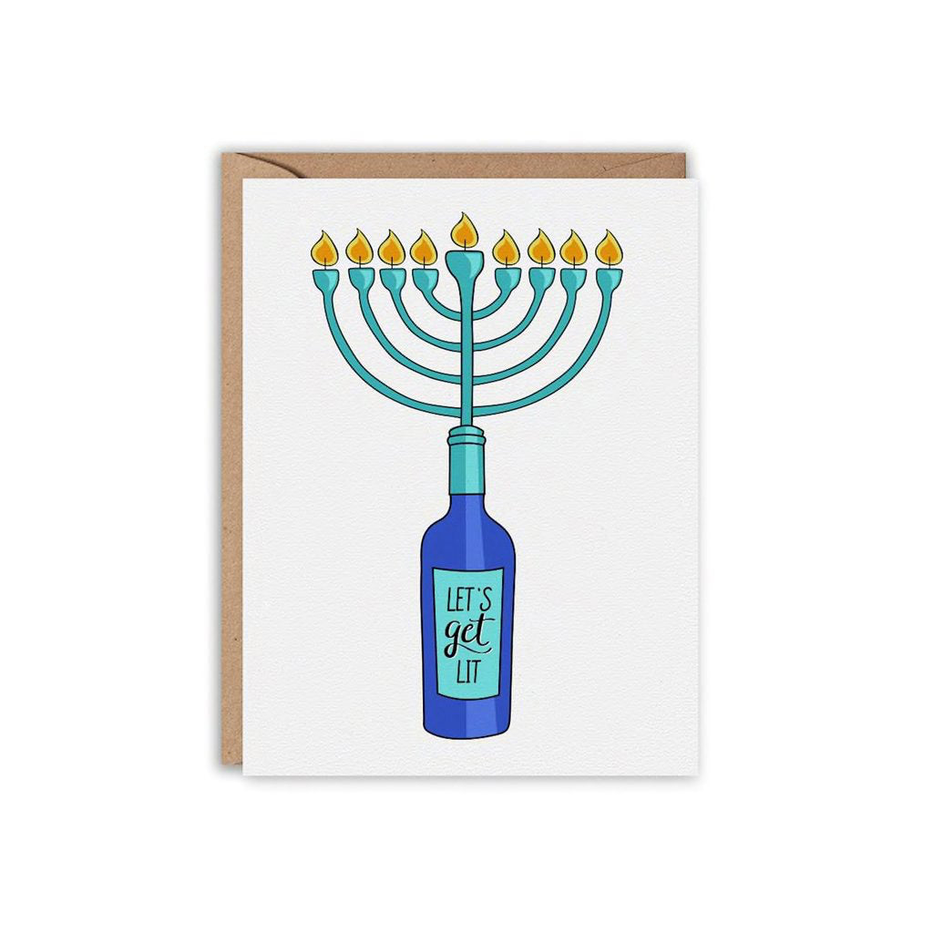 Let's Get LIT, Hanukkah Greeting Card