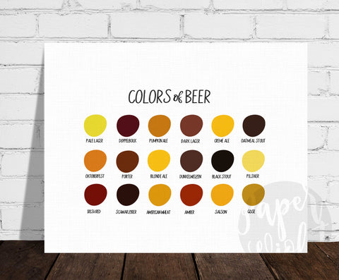 Colors of Beer Print