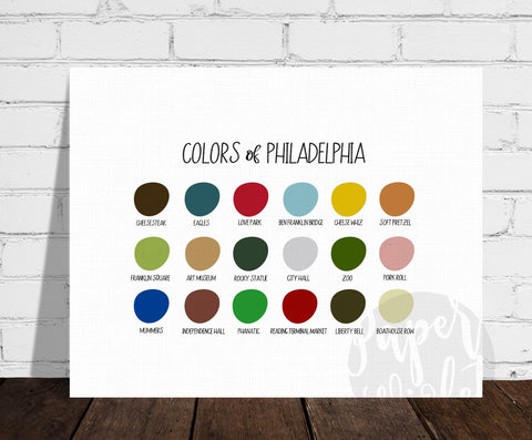 Colors of Philadelphia Print