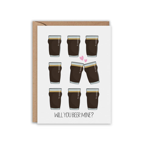 Will you BEER Mine? Card