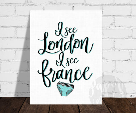 I see London, I see France, Bathroom Print