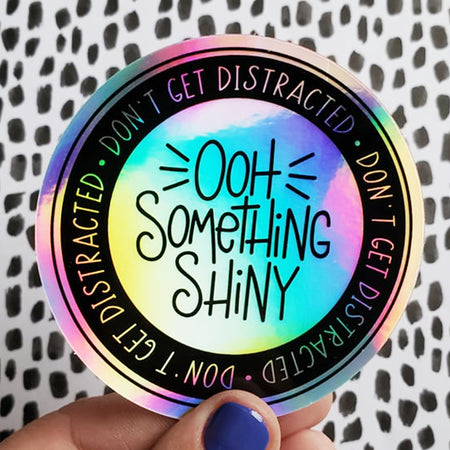 Something Shiny Holographic Vinyl Sticker – Paper Violet Designs