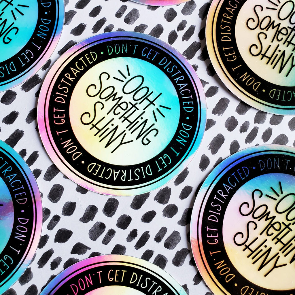 Something Shiny Holographic Vinyl Sticker – Paper Violet Designs